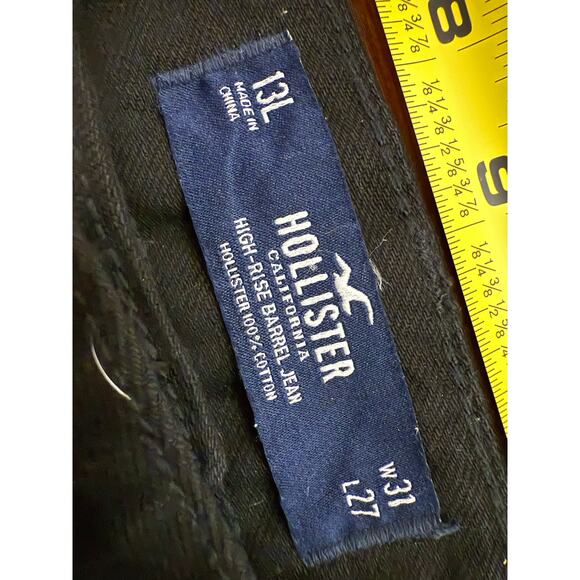 Hollister High-Rise Barrel Jeans – Women’s 13L (W31 L27), Black, 100% Cotton - Picture 4 of 7